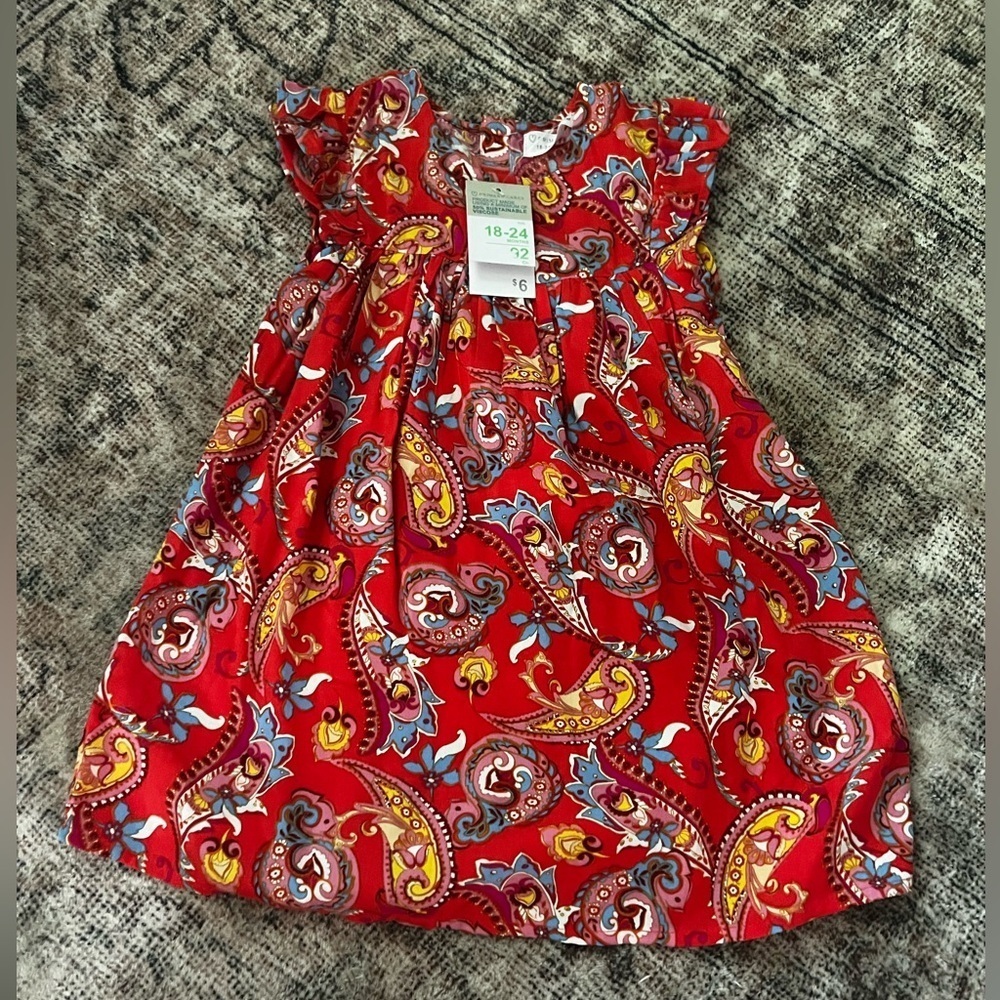 4/$20 Primark 18-24 Month Vibrant Paisley Dress NWT